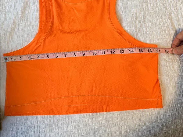 Lululemon Open-Back Cropped Training Tank Top - Vibrant Orange - Image 7