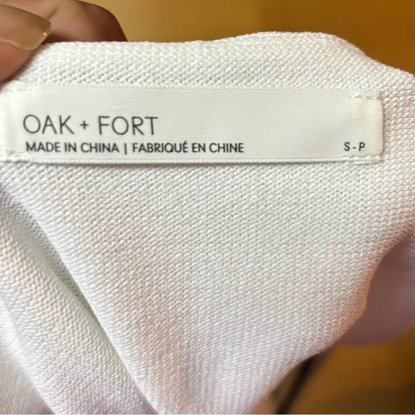 Oak + Fort White Black Minimalist Preppy Academia Coastal Sweater Vest S - Image 4