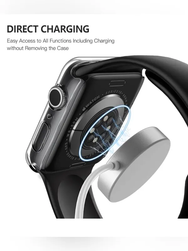 CLEAR CASE FOR WATCH COMPATIBLE WITH APPLE WATCH CASE 46 mm 10 11 series NIB NWT - Image 5