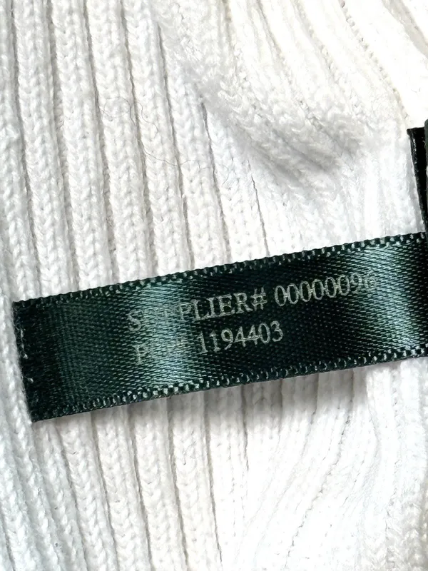 Lauren Ralph Lauren Women’s XL White Ribbed Turtleneck Sweater Logo Stretch - Image 9