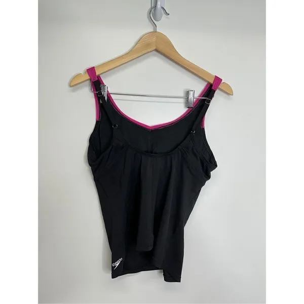 ‎Speedo Fitness Hydro Bra Tankini Pink/Black Size 10 - Image 3
