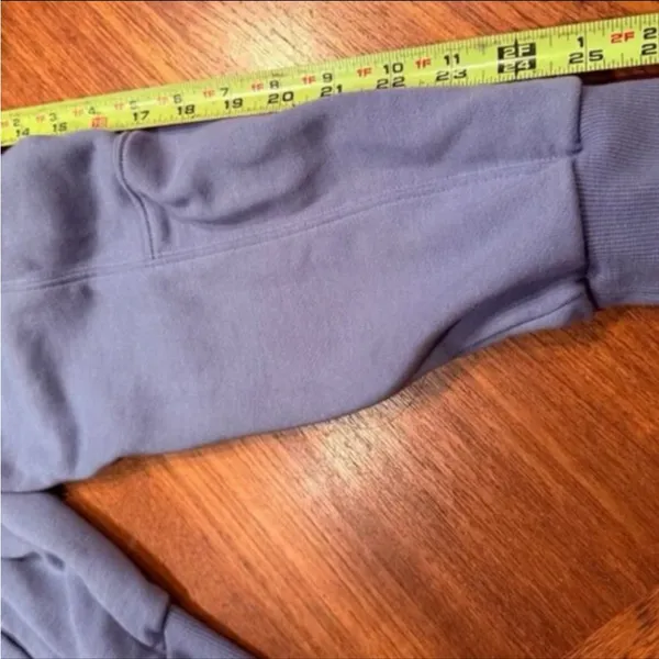 Alo Yoga Interval Microfleece Pullover Hoodie in Blue Moon Size S EUC - Image 9