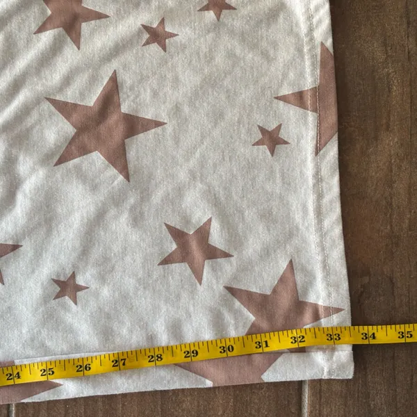 ASOS‎ DESIGN Tall Star Print Pajama Pants Cream Brown Wide Leg Lounge US 12 - Image 8