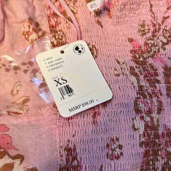 Women’s Free People long sleeve pink crop top NWT - Image 6