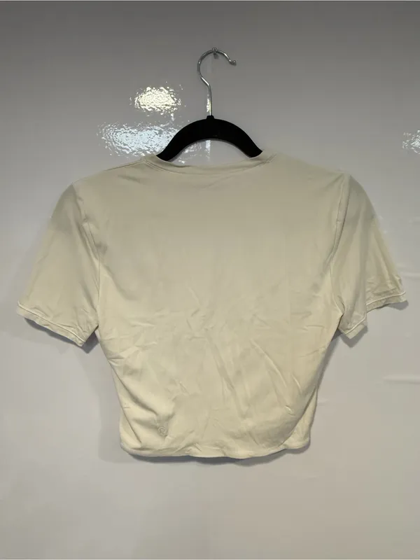 Lululemon Wundermost White opal short sleeve crop‎ shirt - Image 4