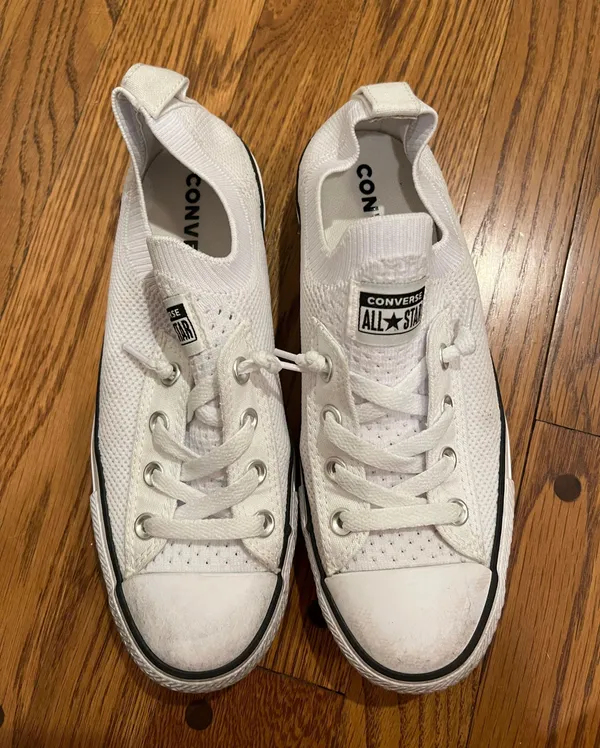 Converse White  Slip Ons - Image 4