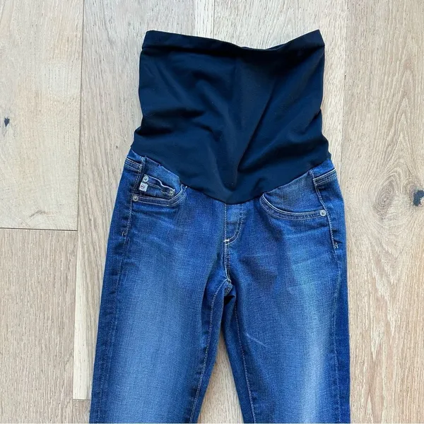 AG Adriano Goldschmied Maternity Baby Stretch Comfort Solid Wash Jeans Size 24 - Image 3