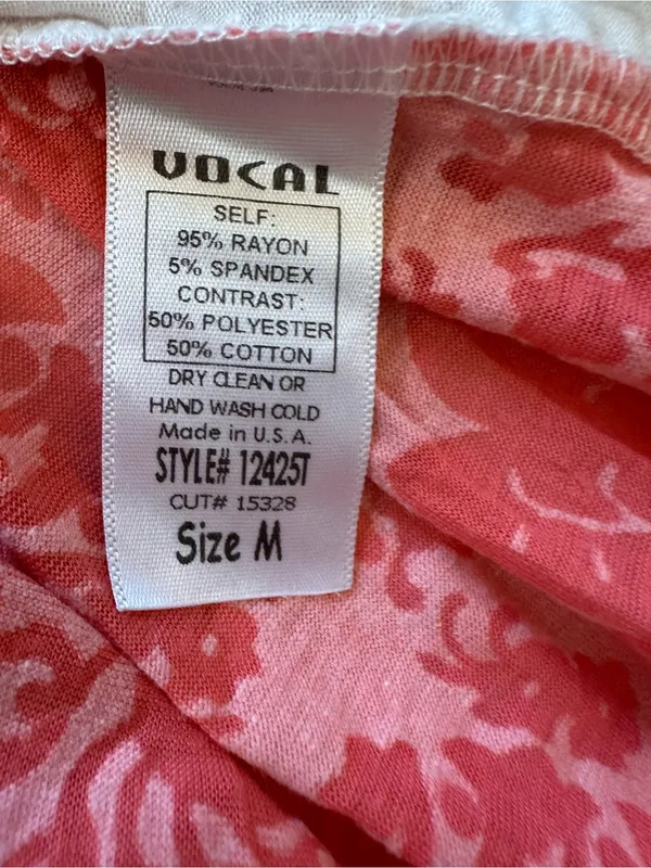 Vocal Black & White Tank Top with Coral Studded Cross - Image 4