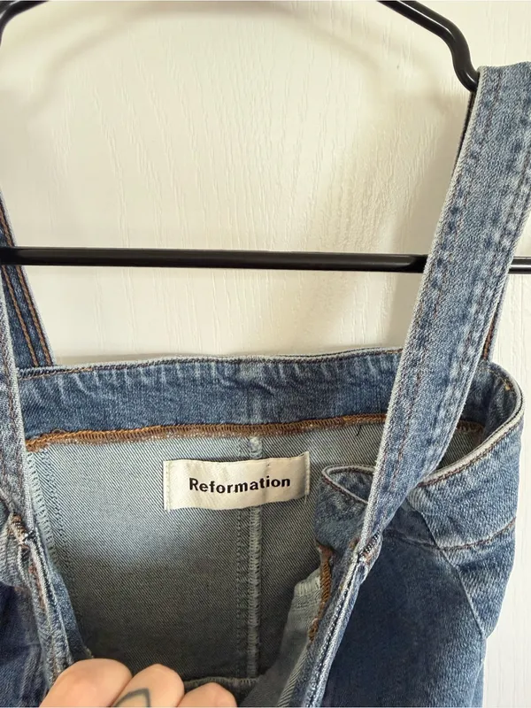Reformation Randy Denim Mini Dress - Image 4