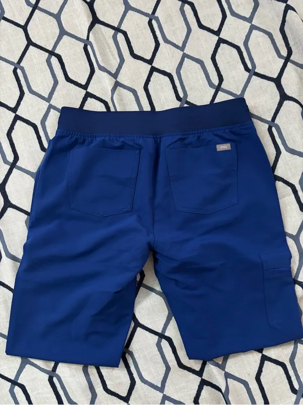 Figs electric blue with neon green drawstring Zamora Joggers size Small- NWOT - Image 5