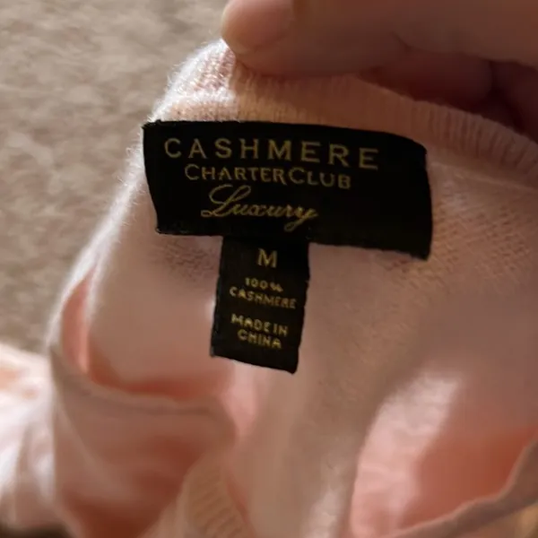 Cashmere charter club‎ pink sweater M - Image 6