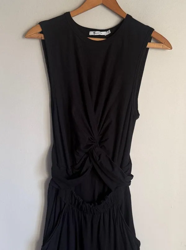 ALEXANDER WANG Cotton Jersey Twist Front Muscle Dress Medium - Image 5