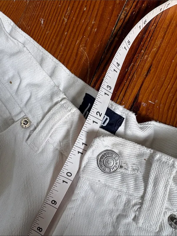 GAP Women's High-Rise White Straight Jeans 100% Cotton Size 6 Long 6L - Image 6