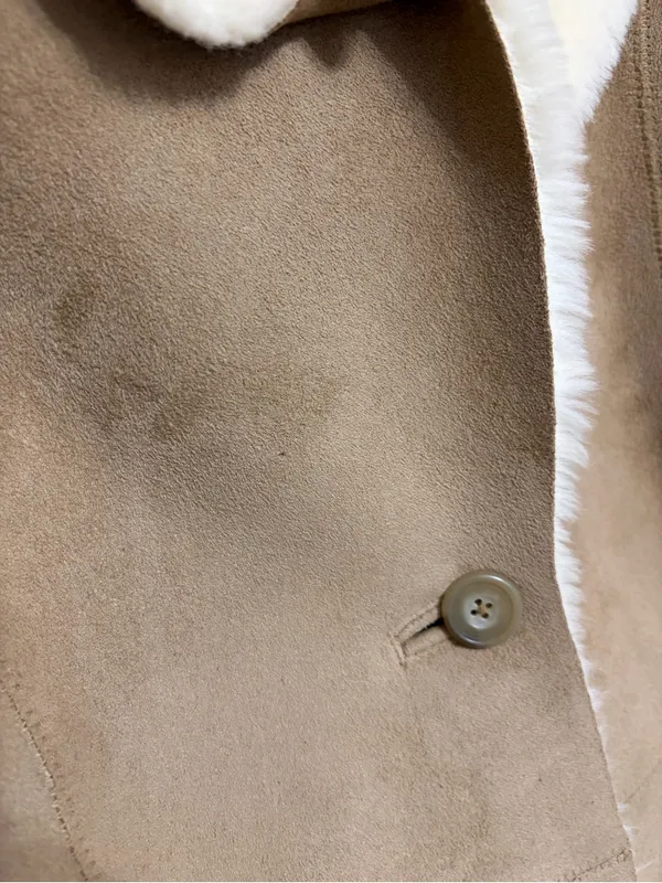 Vintage LOFT Faux Suede Fur Collar Lined Penny Lane Jacket - Size 10 - Image 6