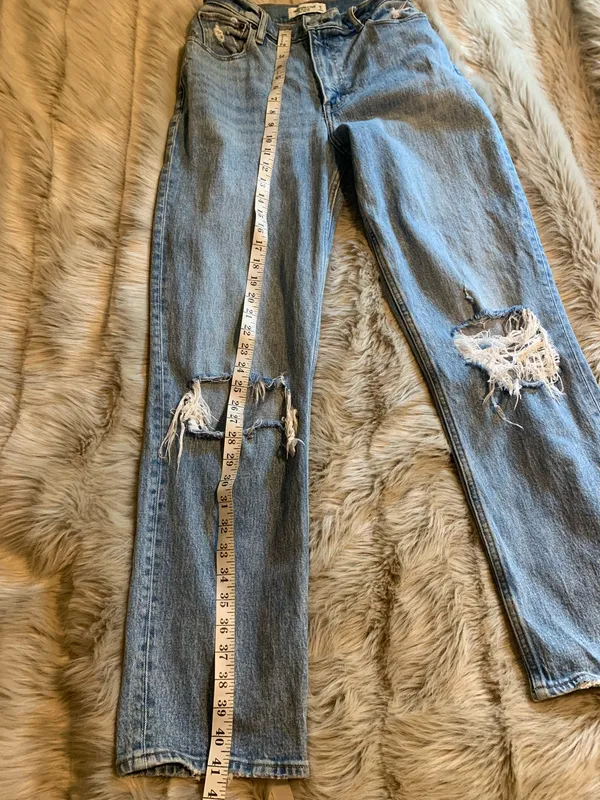 Abercrombie & Fitch Jeans Women The 90s Straight Ultra High Rise Curve Love 28/6 - Image 5