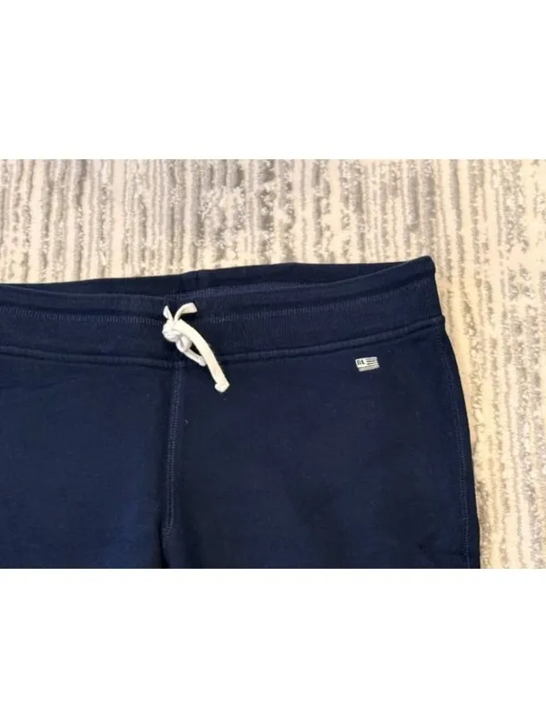 NEW Polo Jeans Co. women's small navy fleece lined wide-leg sweatpants MSRP $75 - Image 3