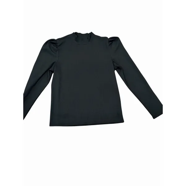 Jaclyn Smith Women’s Black Long Sleeve Pullover Top Textured Size M - Image 5