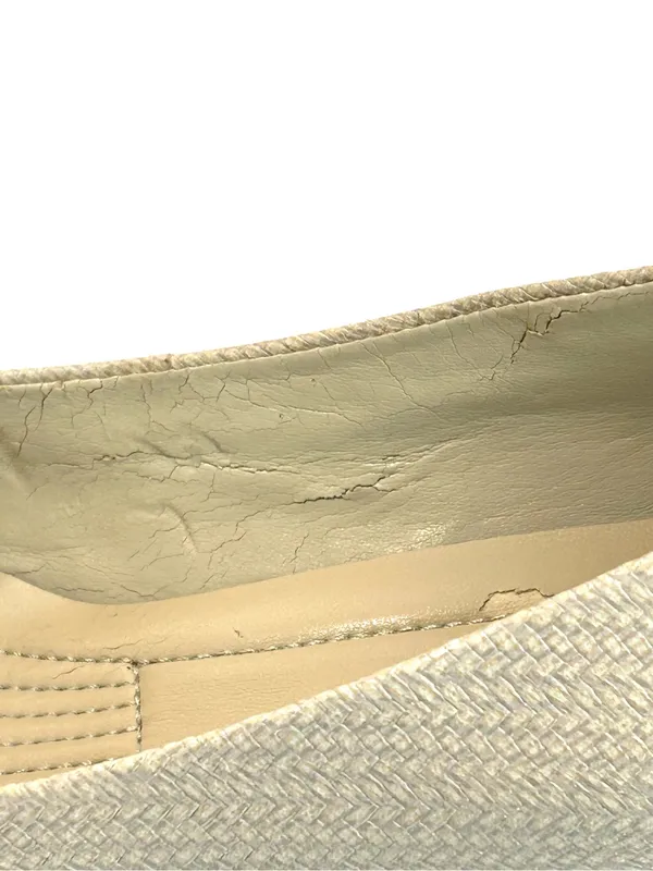 Easy Spirit Cream Woven Leather Kitten Heel Pumps size 9 - Image 12