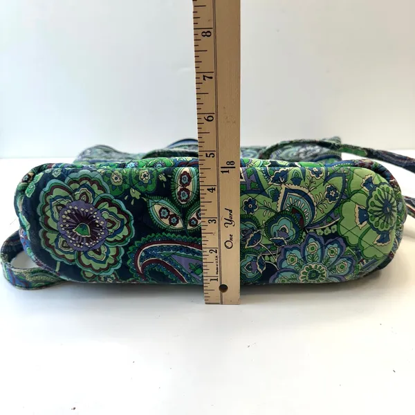 Vera Bradley Tote‎ Bag Quilted Floral Lightweight Travel Carry On Green - Image 11