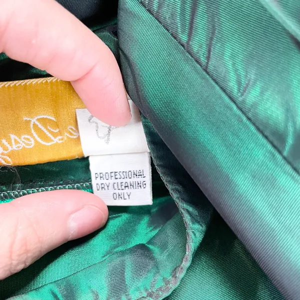 VTG 80s‎ Alyce Design Womens 10 Emerald Green Gown Dress Formal Holiday Prom - Image 11