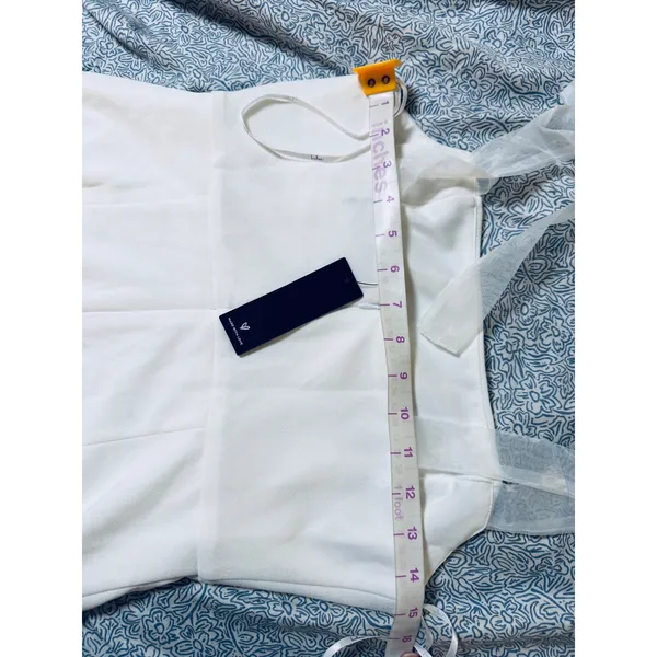 NWT Lulus Size Medium Romantic Celebration White Tie-Strap Bodycon Midi Dress - Image 9