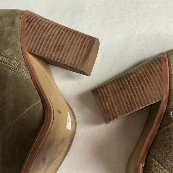 Vince Camuto Kathleen Open Toe Suede Bootie Block Heel Peep Toe‎ 9M - Image 4
