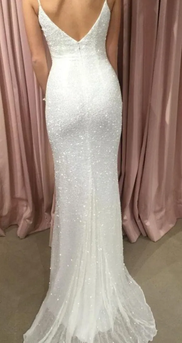 Sherri Hill White Prom Dress - Image 4