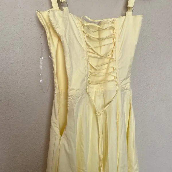HOUSE‎ OF CB 'Carmen' Buttercup Bustier Sundress yellow NWOT size XS - Image 10