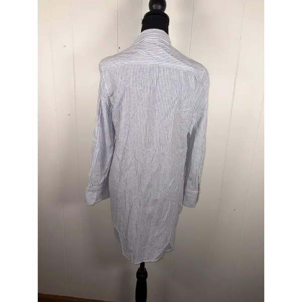 Vineyard Vines Linen Bahamas Icon Beach Cover Up Dress‎ Embroidered Woman Size 6 - Image 3