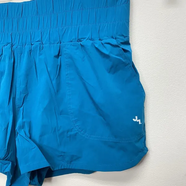 Joy Lab Women High Waist Nylon Shorts Lined Size‎ XL Blue Outdoor Athleisure Gym - Image 2