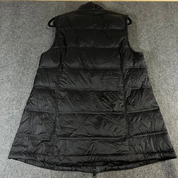 J. Jill Womens Black Down Puffer Vest‎ Quilted Sherpa Lined Mock Neck XL - Image 2