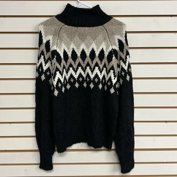 Gianni Bini Fair Isle‎ Mock Neck Knit Sweater SEE DETAILS REGARDING COLOR OF SWEATER. - Image 9