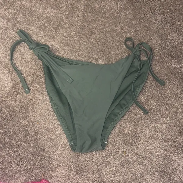 New Shade & Shore steal Green Bikini Bottoms string M - Image 7