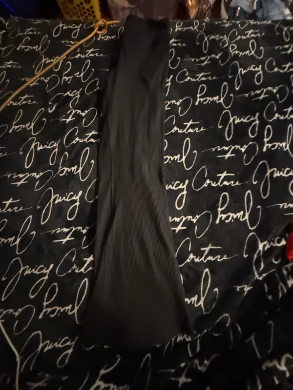 Aeropostale Flare Black Ribbed High-Rise Leggings - Image 2
