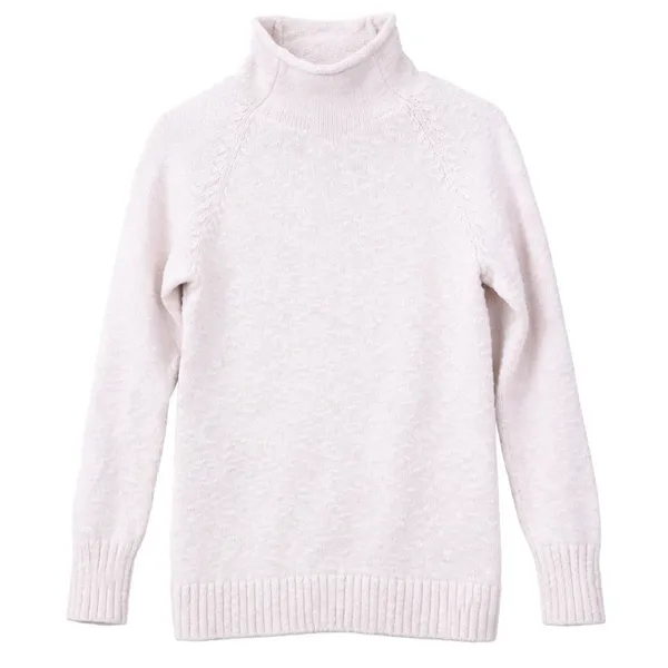 LL Bean pale‎ Pink Cotton Ragg Funnelneck Pullover Sweater Size XS - Image 13