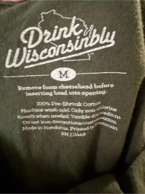 Drink Wisconsinbly Green Graphic Tee - Image 2