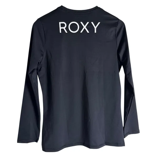 Roxy Enjoy Waves Long Sleeve Crewneck Black Lycra Rashguard Swim Top Size Small - Image 7