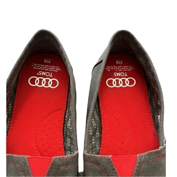Toms Gray & Red  Flats Shoes(Size 8) - Image 6