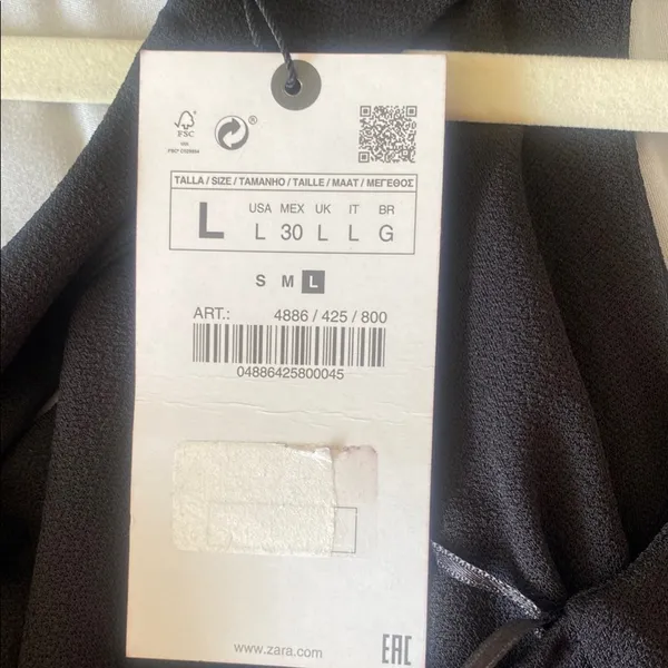 Zara Black Sleeveless Dress - Image 6