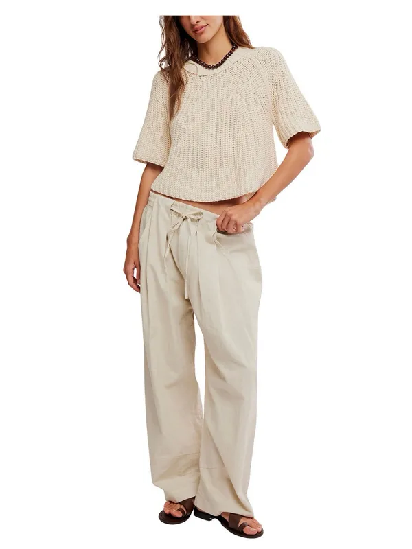 ✨NWOT Free People Chambers Linen Laid Back Pull On Pants XS✨ - Image 2