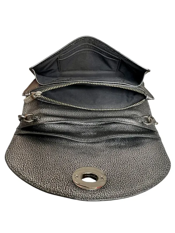 Coach Metallic Silver Convertible Crossbody Clutch - Image 9