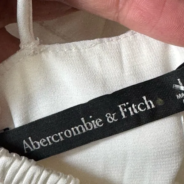 Abercrombie & Fitch ivory Camille slit maxi dress L NWT occasionwear party - Image 3