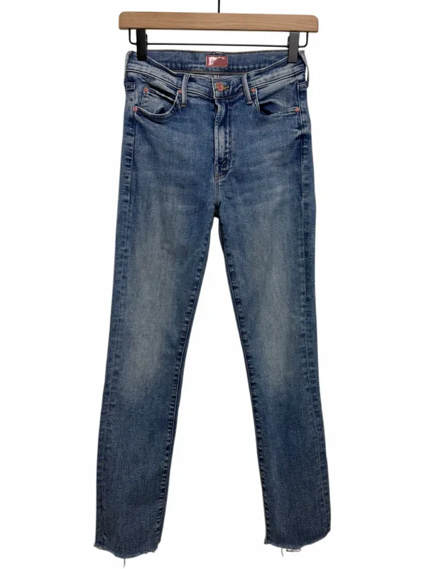 MOTHER The Rascal Ankle Fray Bonfire Lighting Blue Size 26 - Image 2