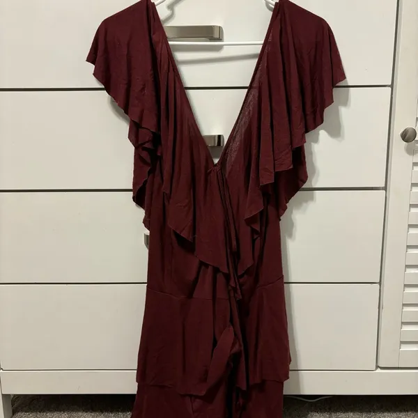 Free People Darling Mini Dress Maroon NWT - Image 3