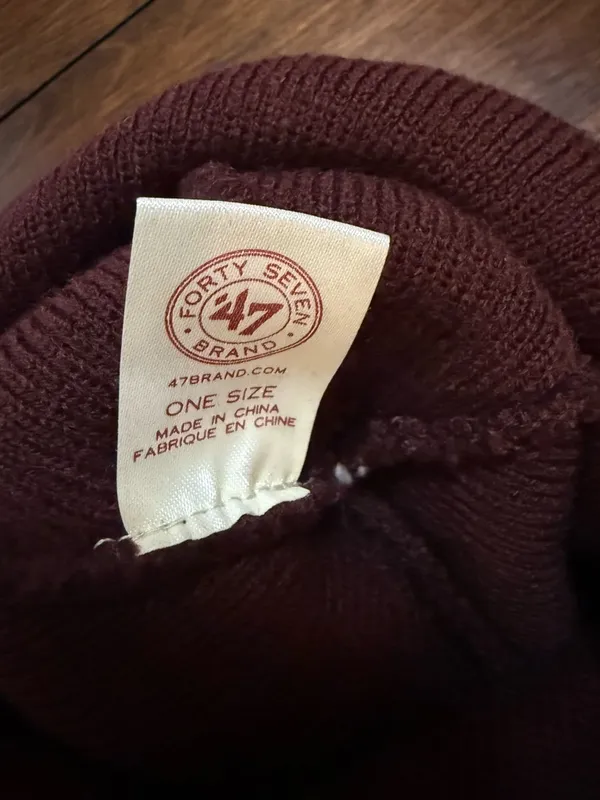 47 Brand Adult TEXAS A&M University BEANIE CAP Maroon Gray White - OSFM - Image 3
