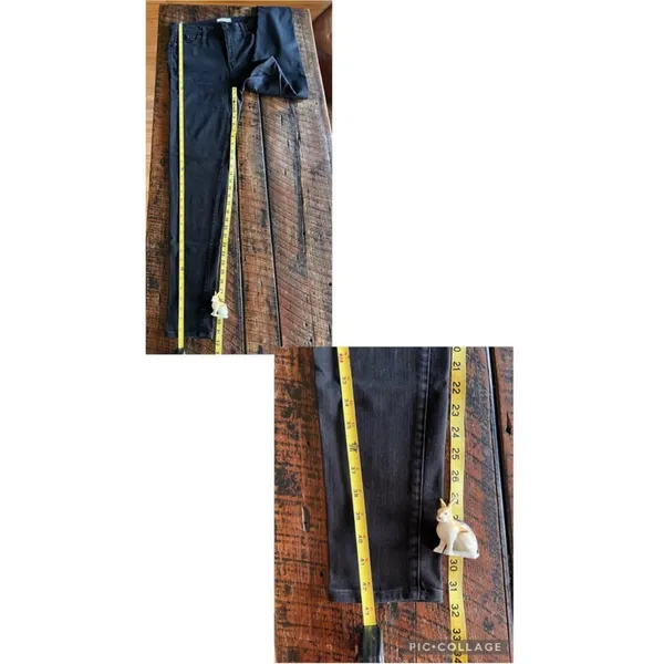 Madewell 10 inch high riser skinny skinny jeans in black color size 32 tall - Image 7