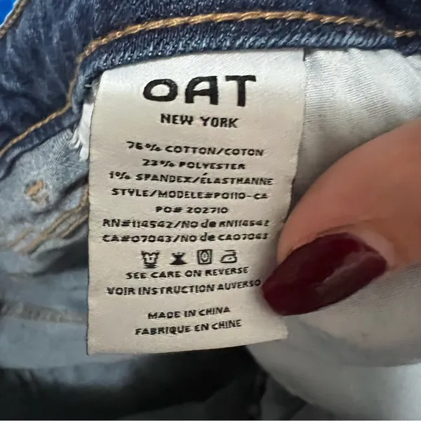 Oat New‎ York High Rise Slim Boot cut Denim Jeans - Image 9