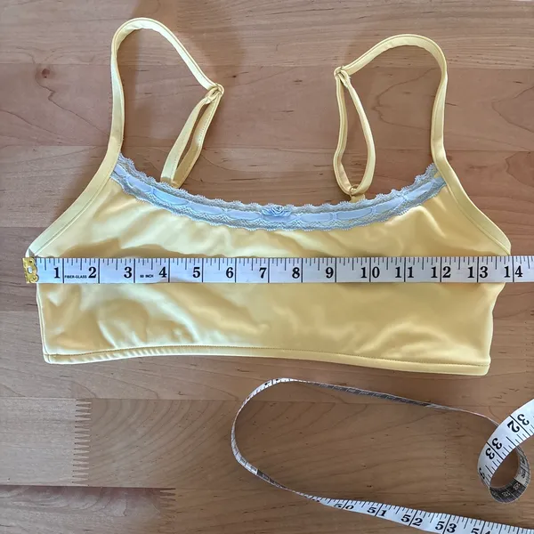 Pink by Frankies Bikinis butter yellow and blue lace bikini set - Image 6