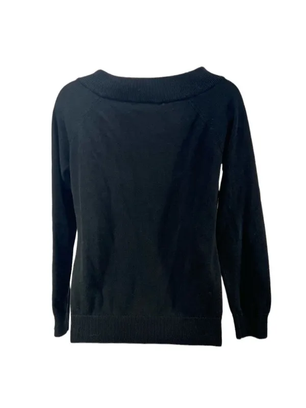 Lauren Ralph Lauren Black Sweater with Buckle Accent Size M - Image 2