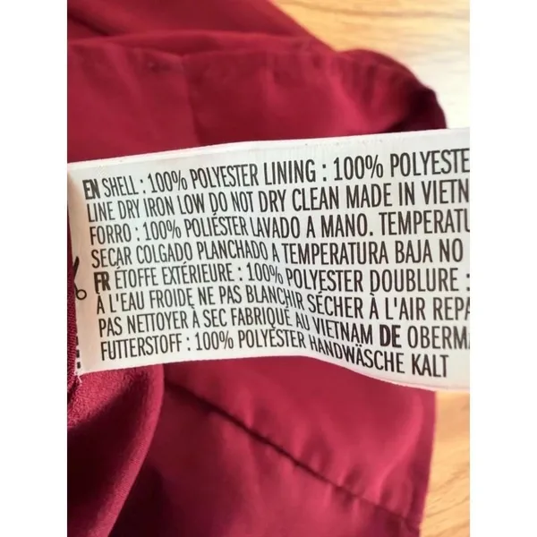 Forever 21 Burgundy Pleated Neck Sleeveless Shift Mini Dress Size Small - Image 7